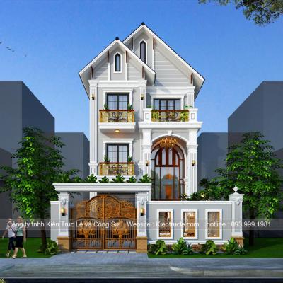 Thiết kế nhà 3 tầng 7x16m đẹp